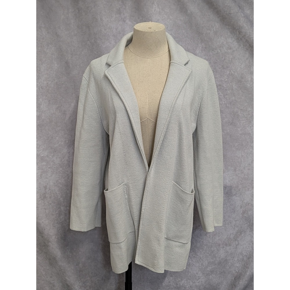 J.Crew Womens Open Front Sweater Light Gray Knit Cardigan Jacket‎ Small C104